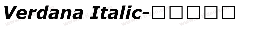 Verdana Italic字体转换
